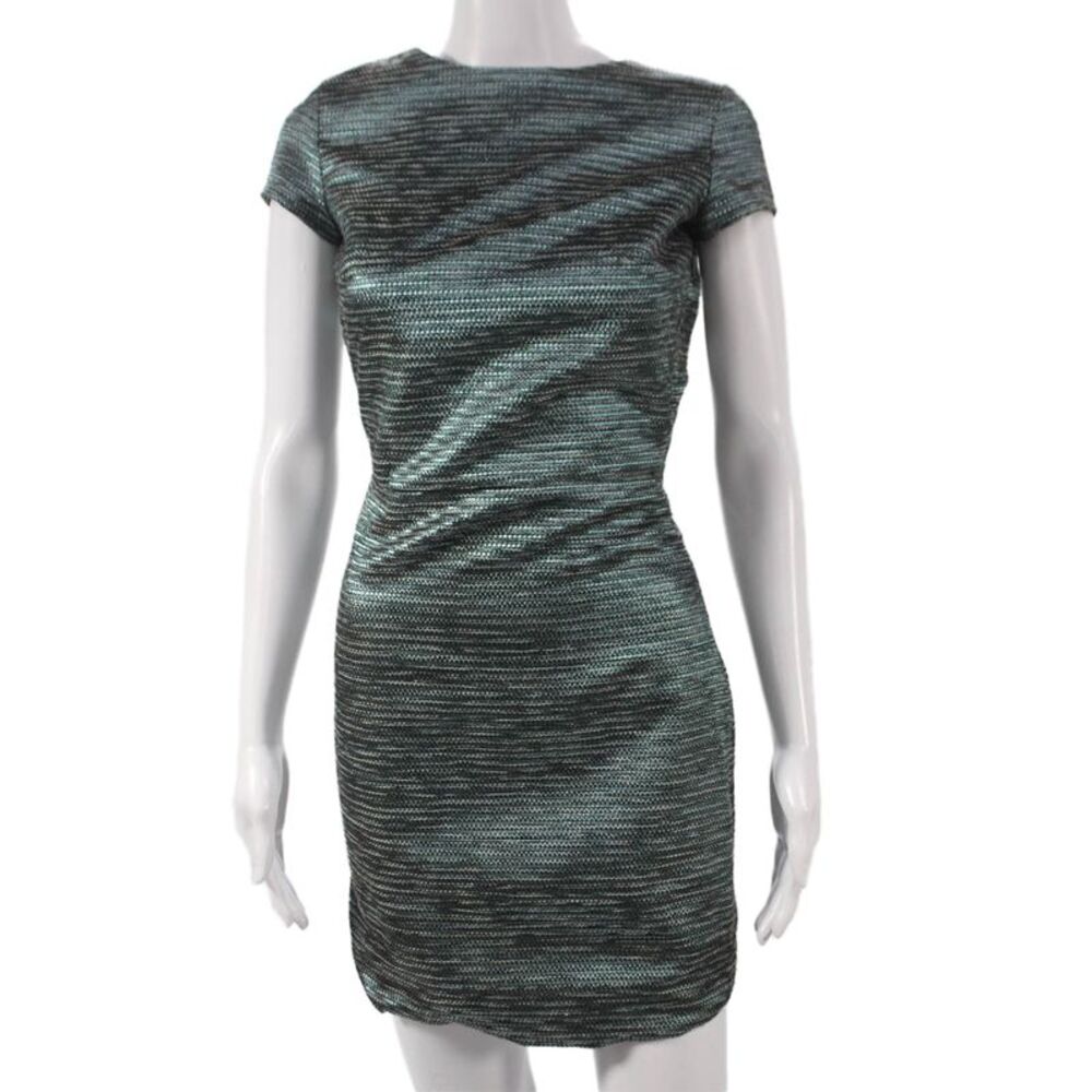 ThreeOfSomething Women Bodycon Black Striped Short Sleeve Dress Size XS